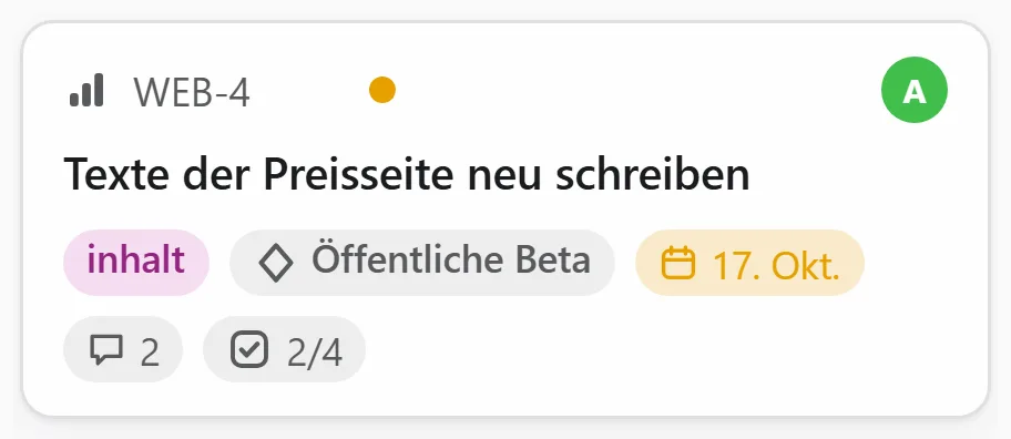 Eine Karte aus der Nähe