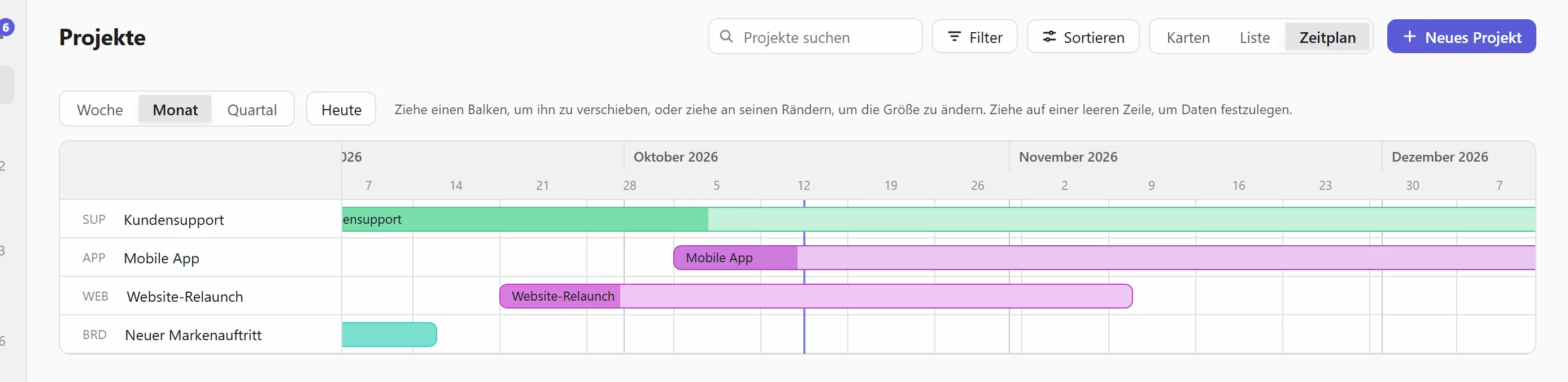 Im Zeitplan