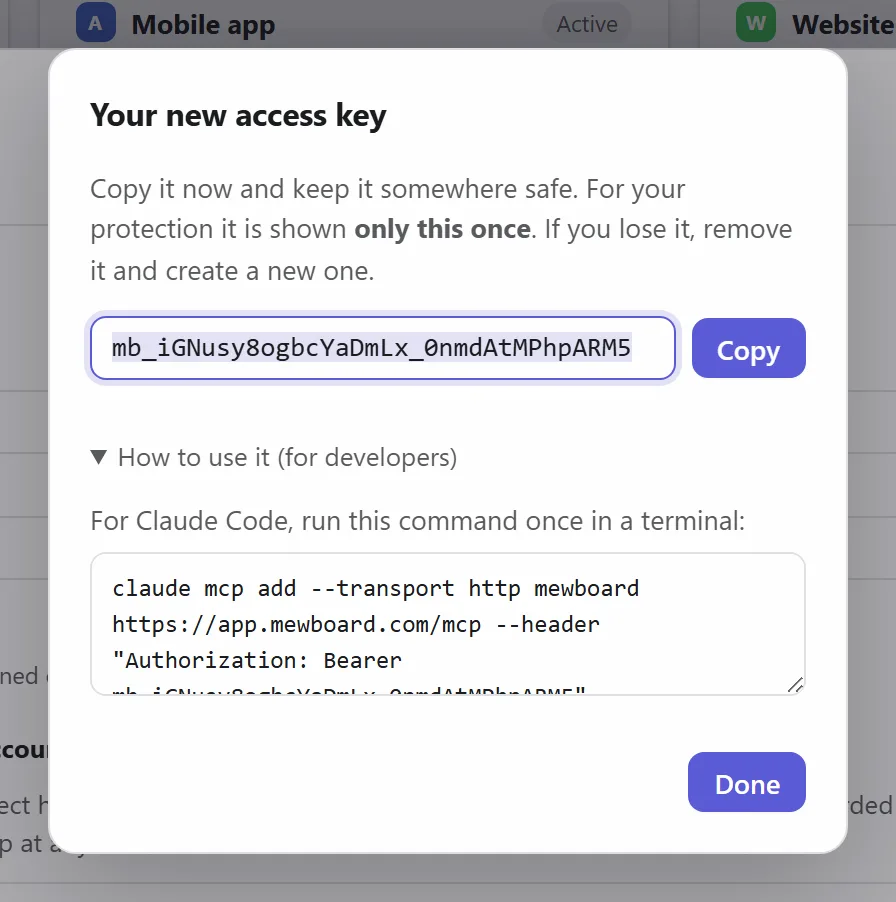 A new access key