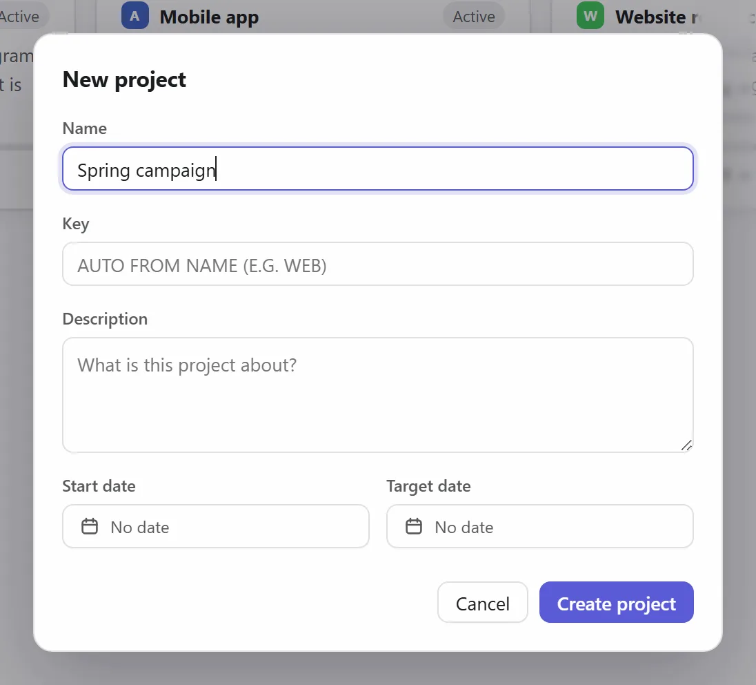 A new project