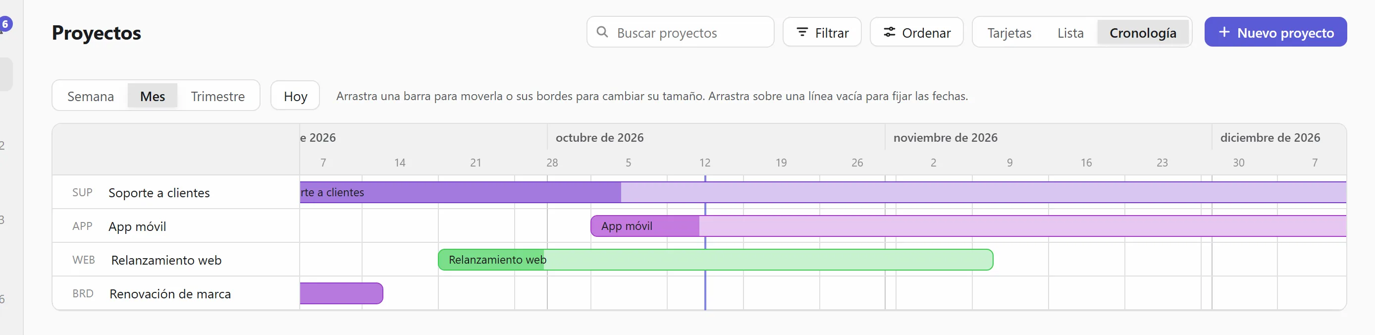 En una cronología
