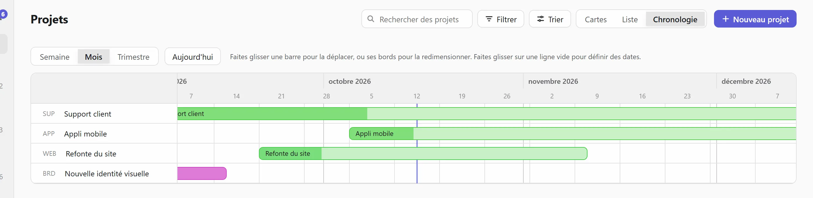 Sur une chronologie