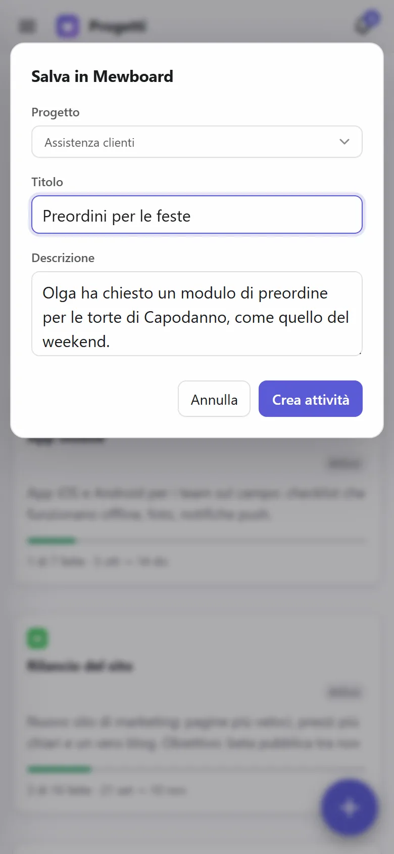 Salvare una nota condivisa