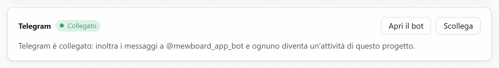 Telegram collegato