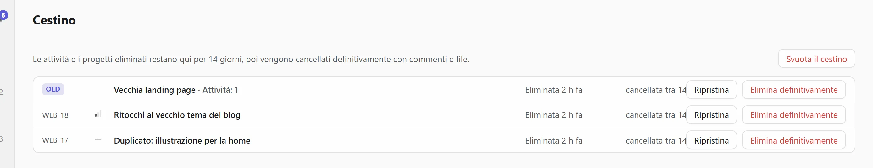 Il cestino