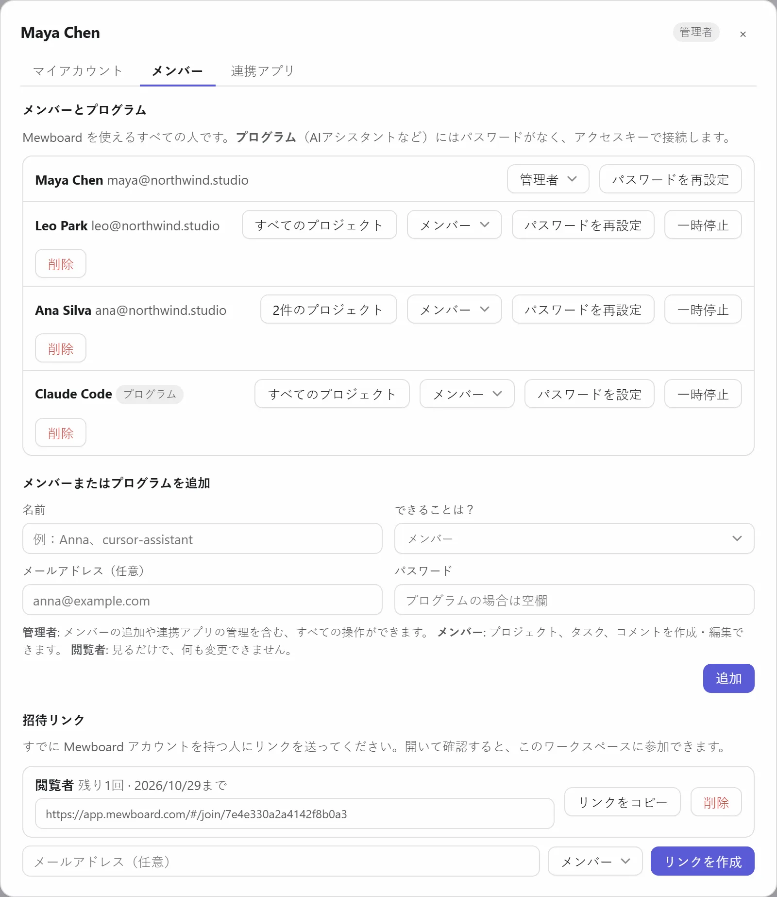 メンバー