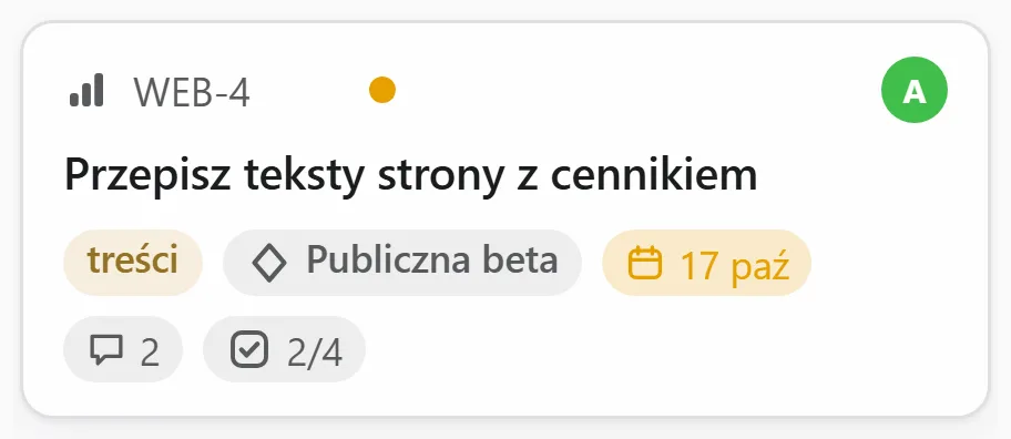 Karta z bliska