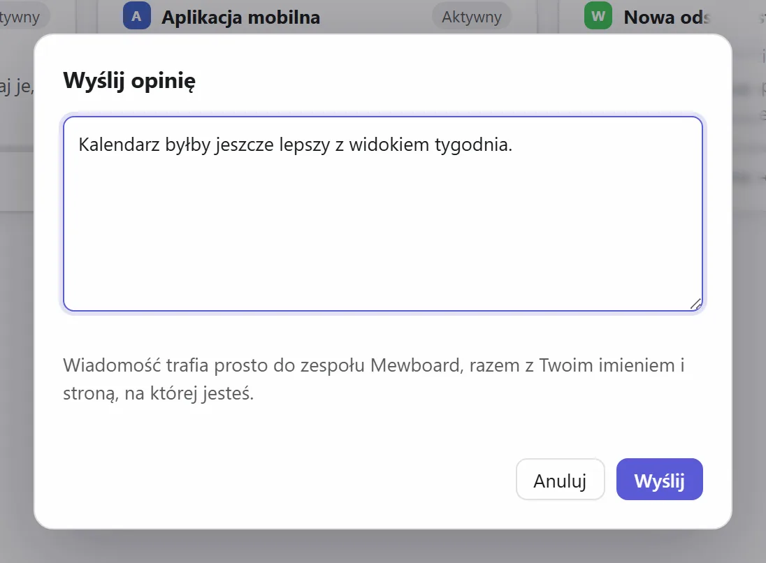 Wyślij opinię