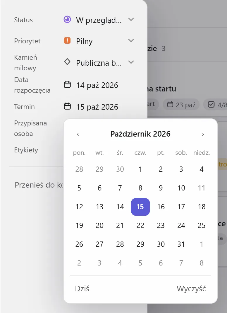 Wybór terminu