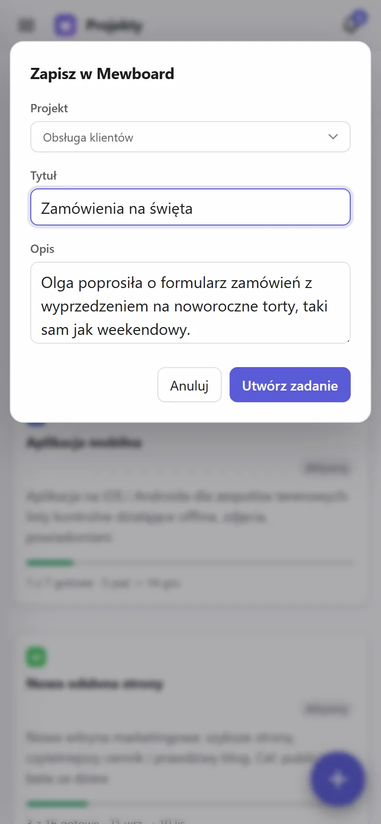 Zapisywanie udostępnionej notatki