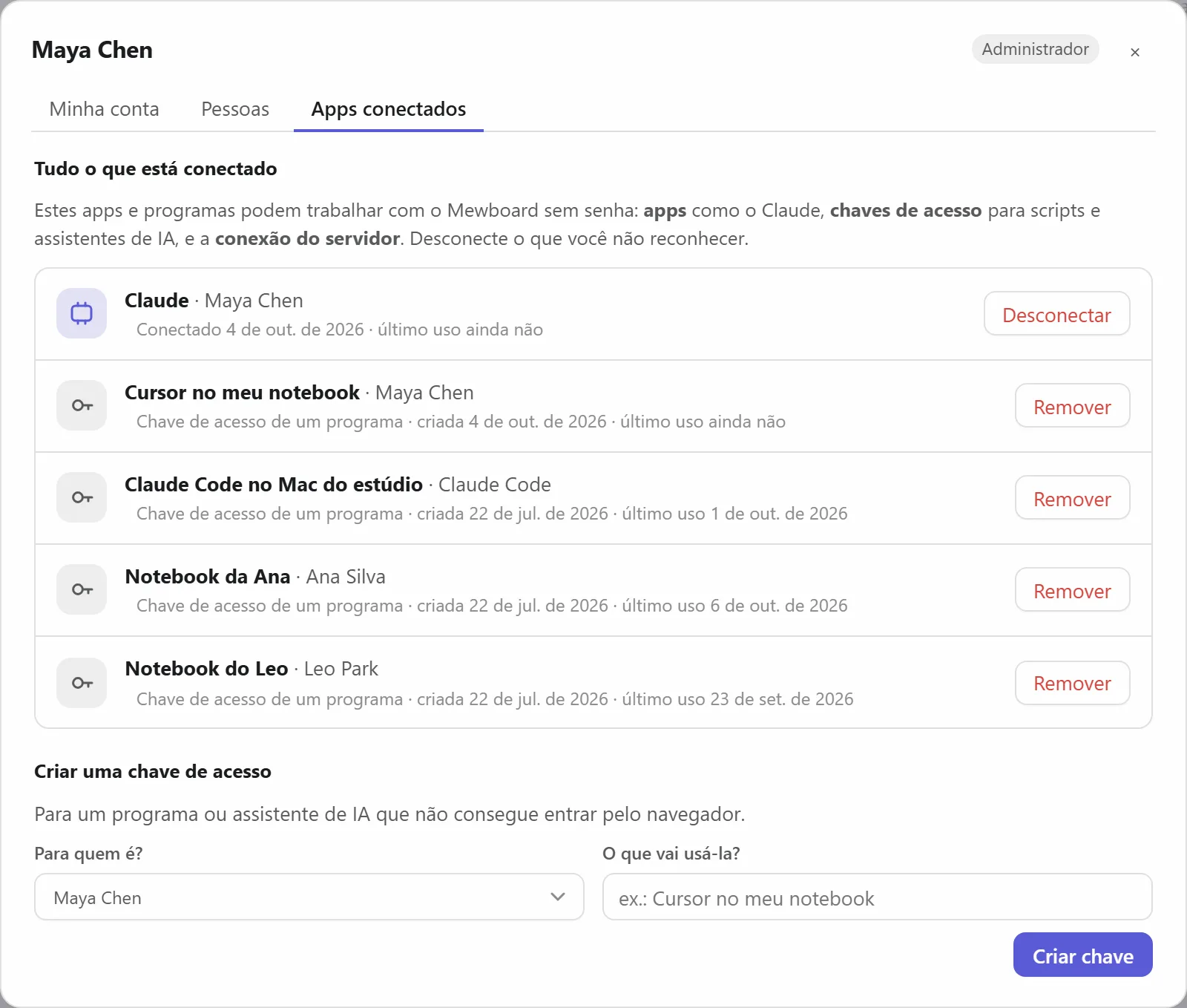 Apps conectados
