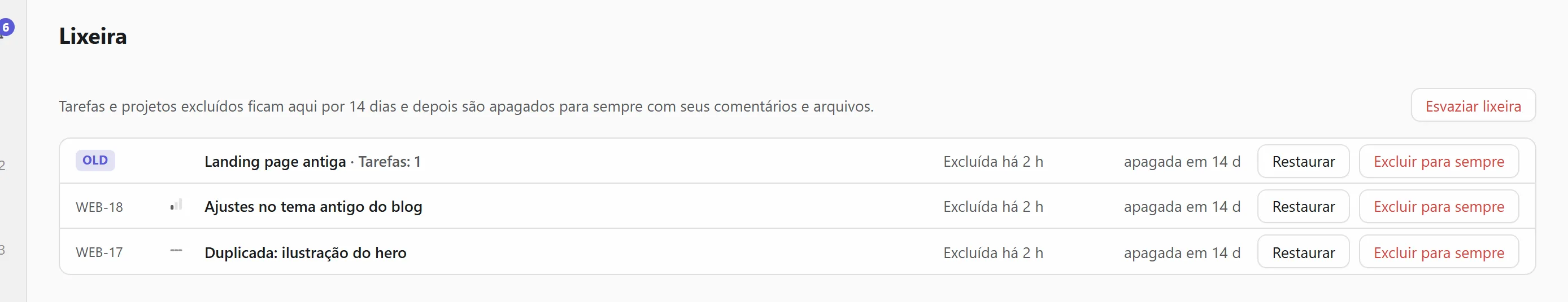 A lixeira