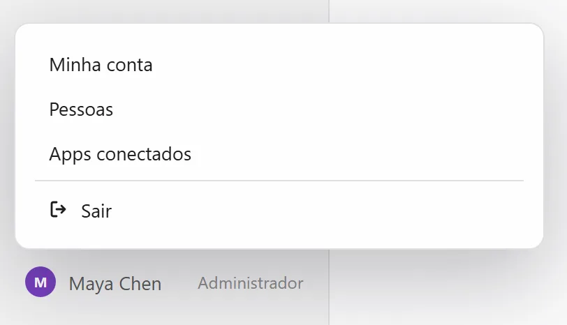 O menu do seu nome