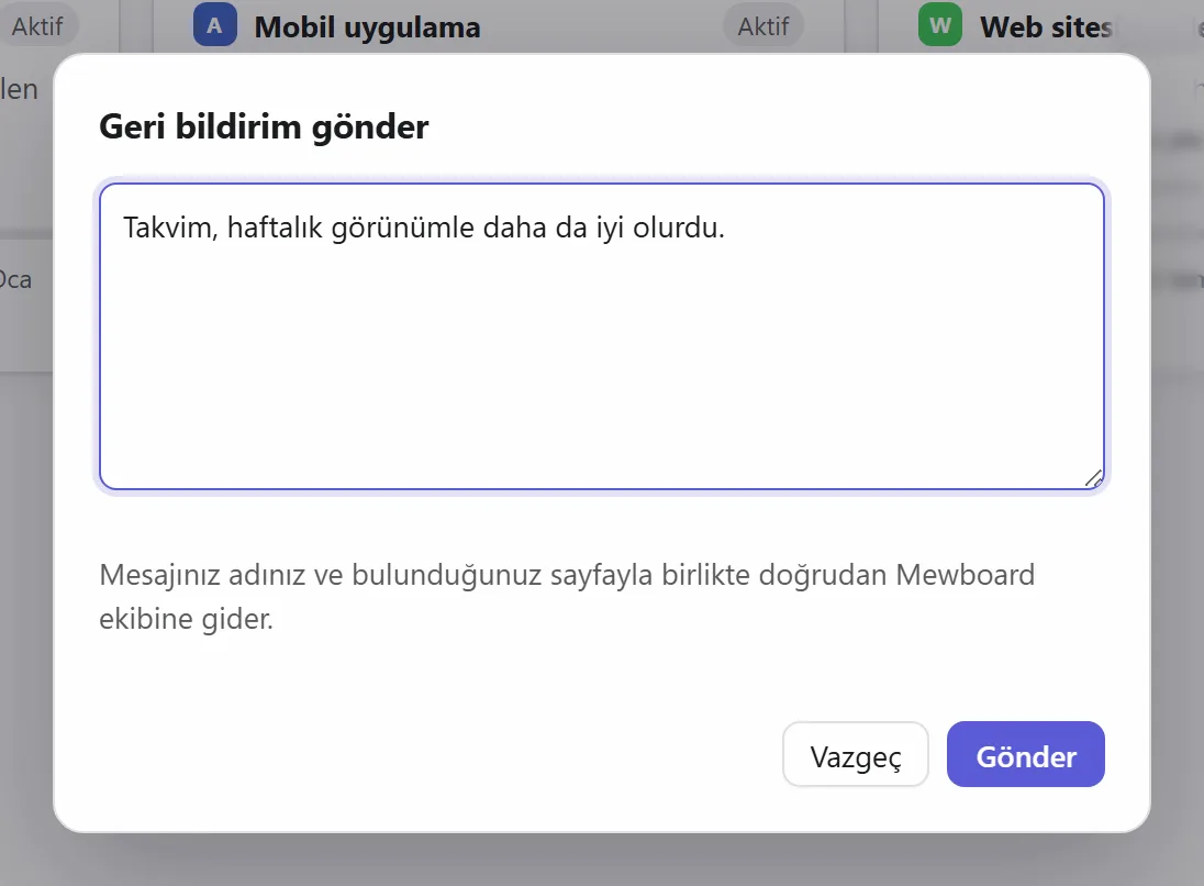 Geri bildirim gönder