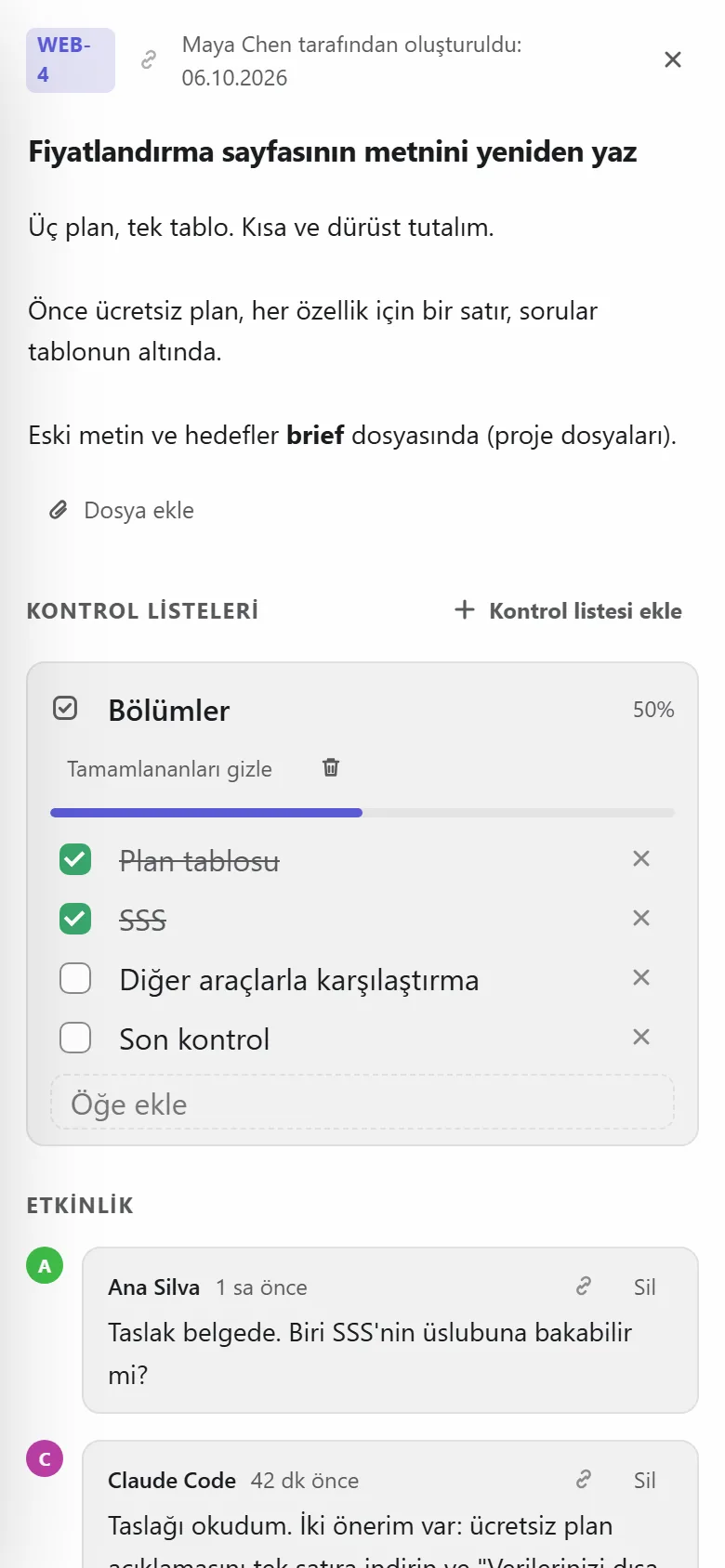 Telefonda bir görev